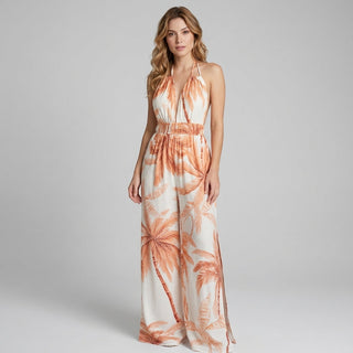 Estella Halter Slit Maxi Dress