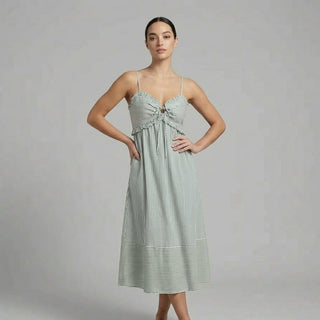 Isabella Tie-Front Midi Dress