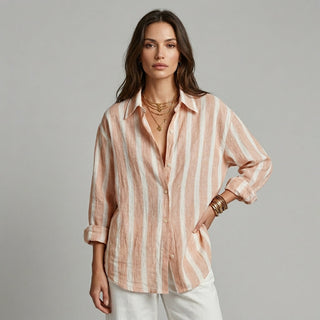 Aria Striped Button-Down Shirt