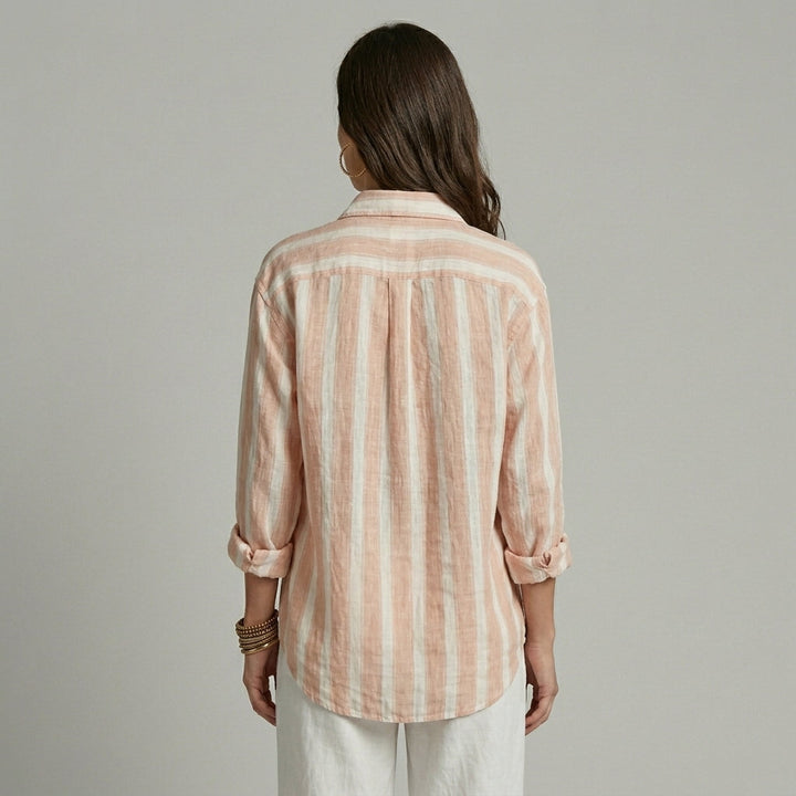 Aria Striped Button-Down Shirt