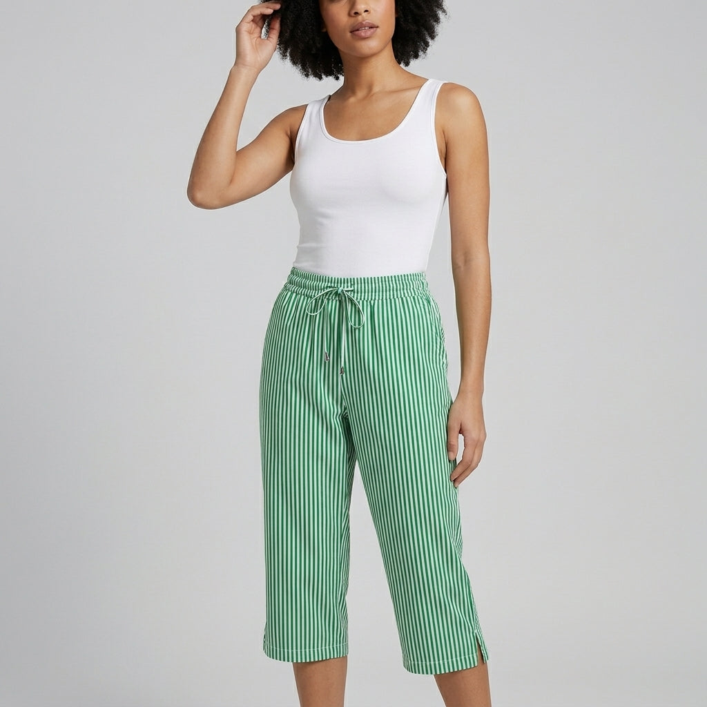 Slena Striped Wide-Leg Pants