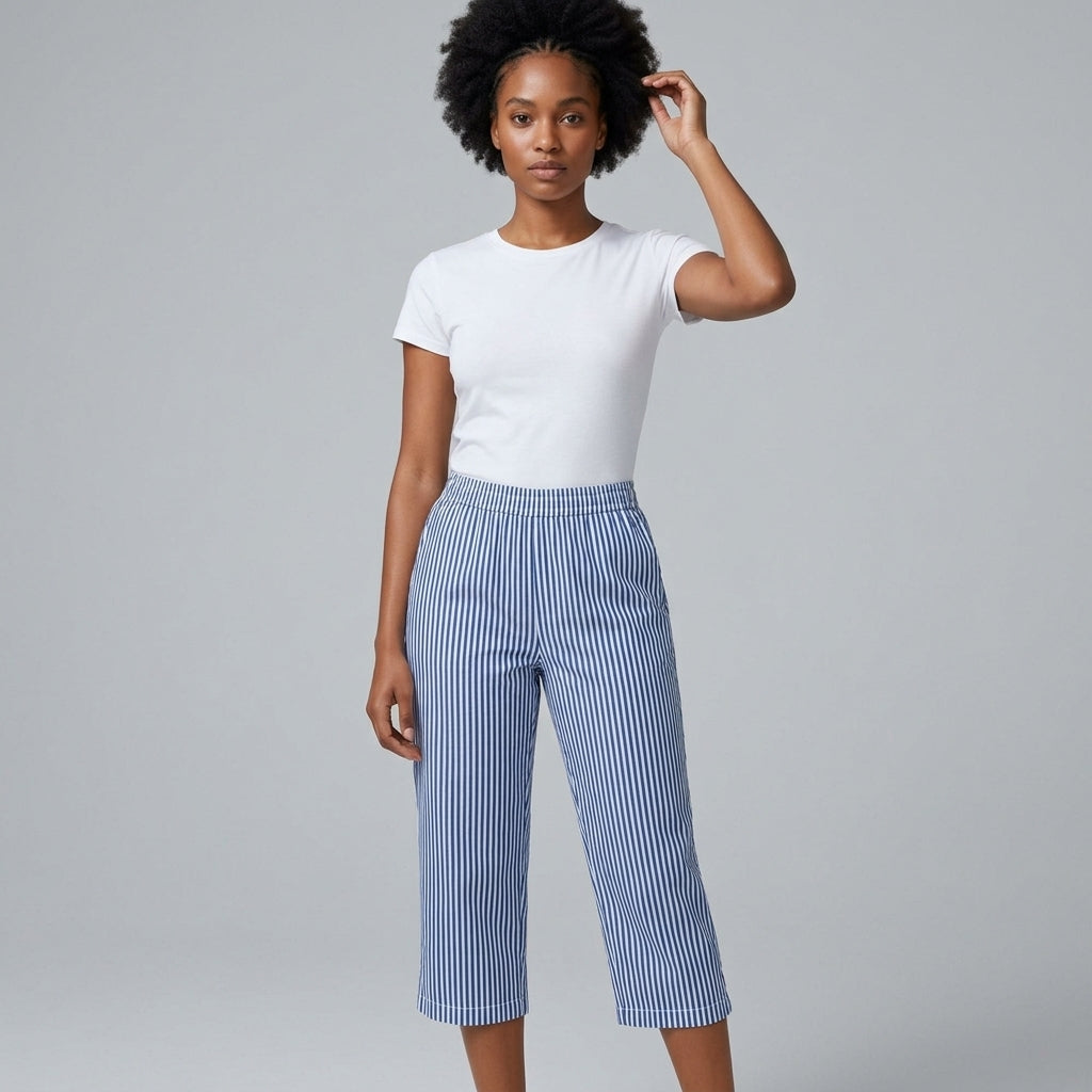Slena Striped Wide-Leg Pants