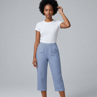 Slena Striped Wide-Leg Pants