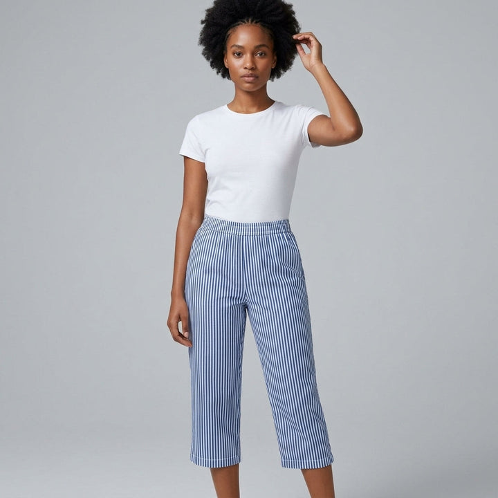 Slena Striped Wide-Leg Pants