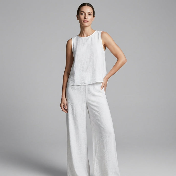 Iris Sleeveless Wide-Leg Two-Piece Set