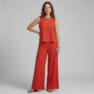 Iris Sleeveless Wide-Leg Two-Piece Set
