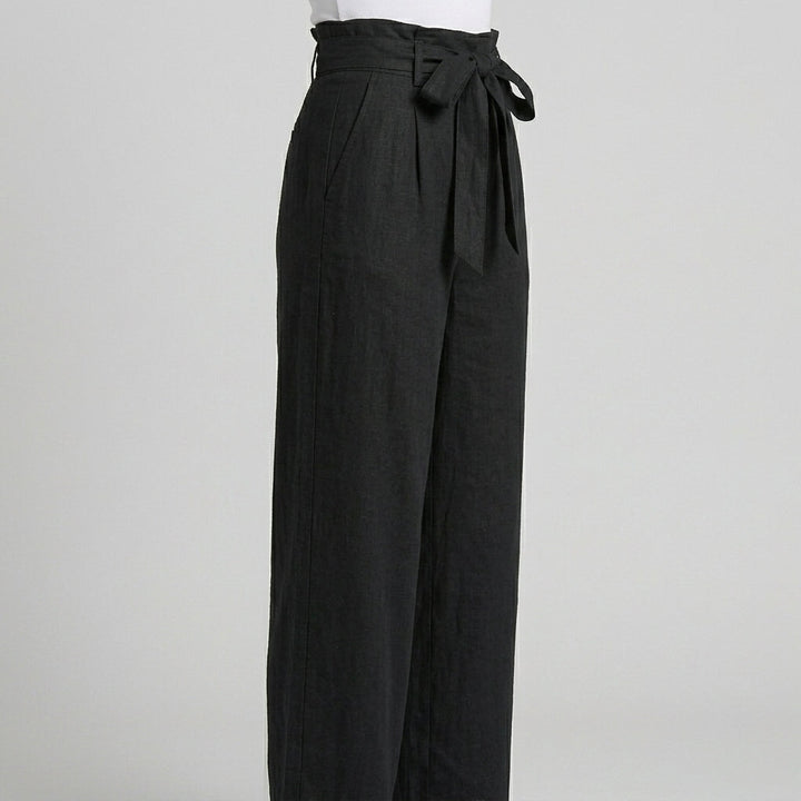 Raila Paperbag Wide-Leg Pants