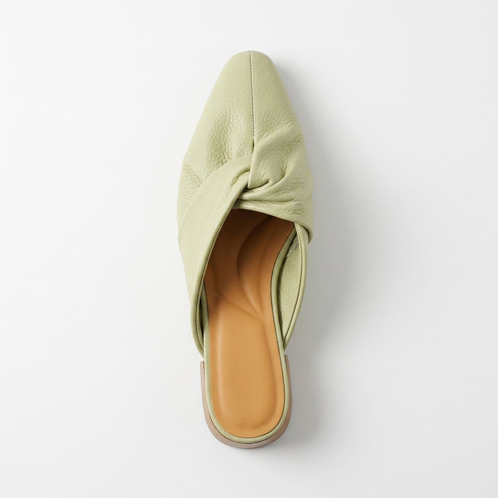 Camilla Leather Twist Mule
