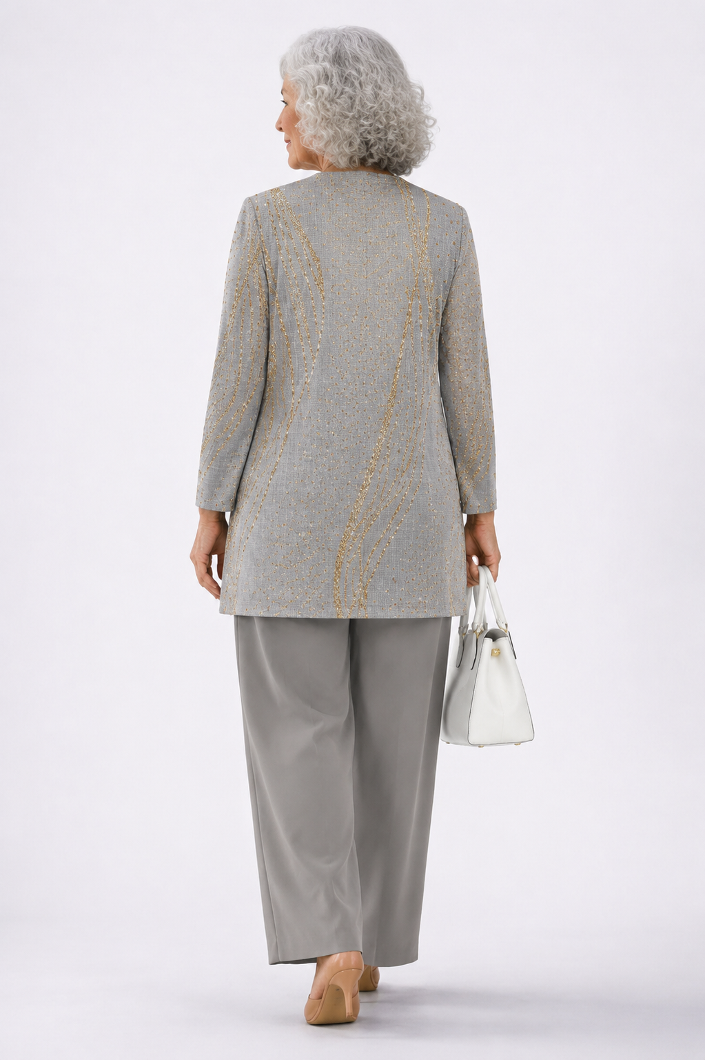 Alison | Grey & Gold Three-Piece Set