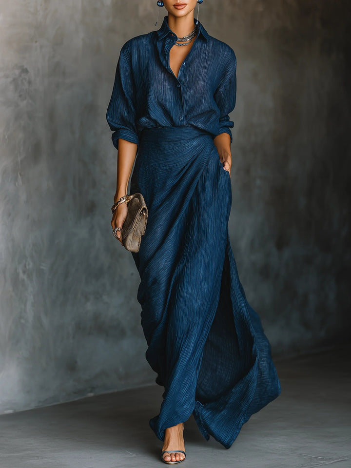 Amandine | Shirt & Maxi Skirt Set