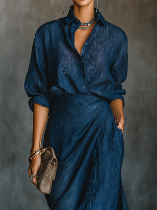 Amandine | Shirt & Maxi Skirt Set
