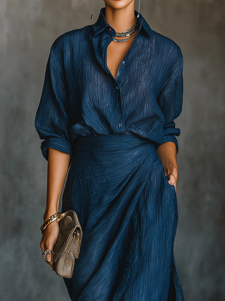 Amandine | Shirt & Maxi Skirt Set