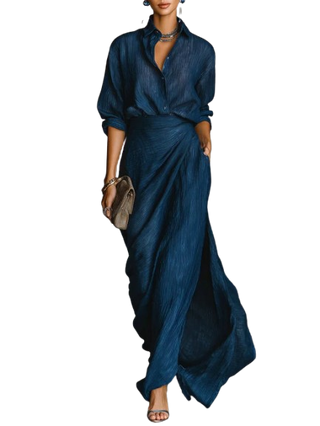 Amandine | Shirt & Maxi Skirt Set