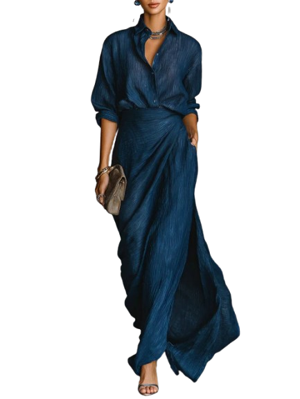 Amandine | Shirt & Maxi Skirt Set