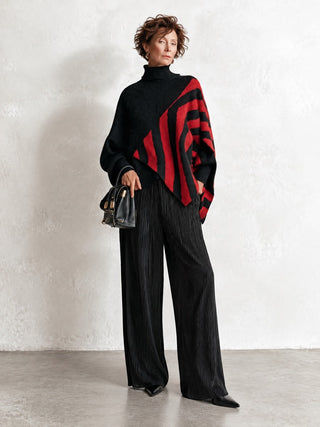Augusta | Geometric Stripe Turtleneck