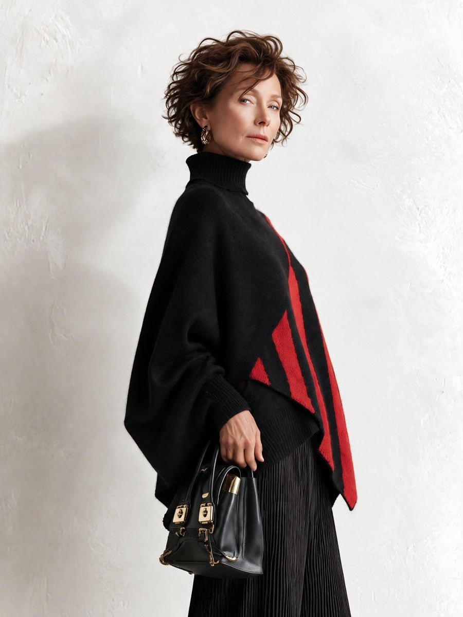 Augusta | Geometric Stripe Turtleneck