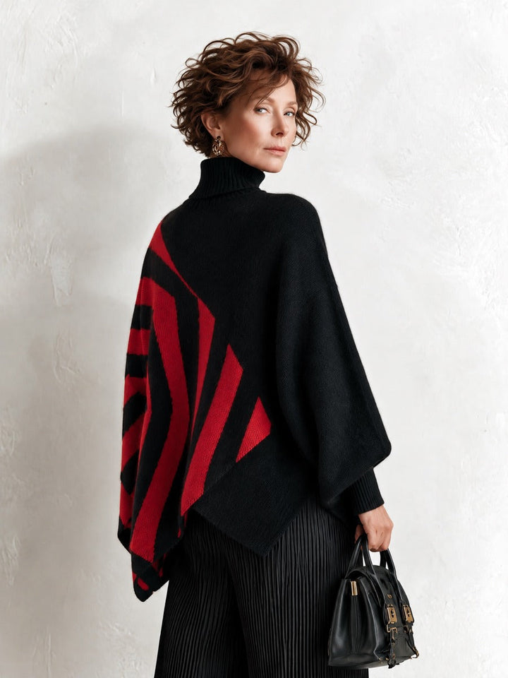 Augusta | Geometric Stripe Turtleneck