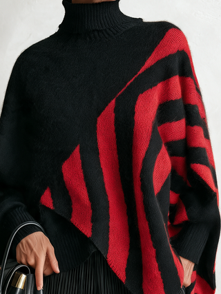 Augusta | Geometric Stripe Turtleneck