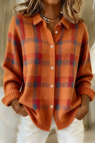 Beatrice | Checked Button Cardigan