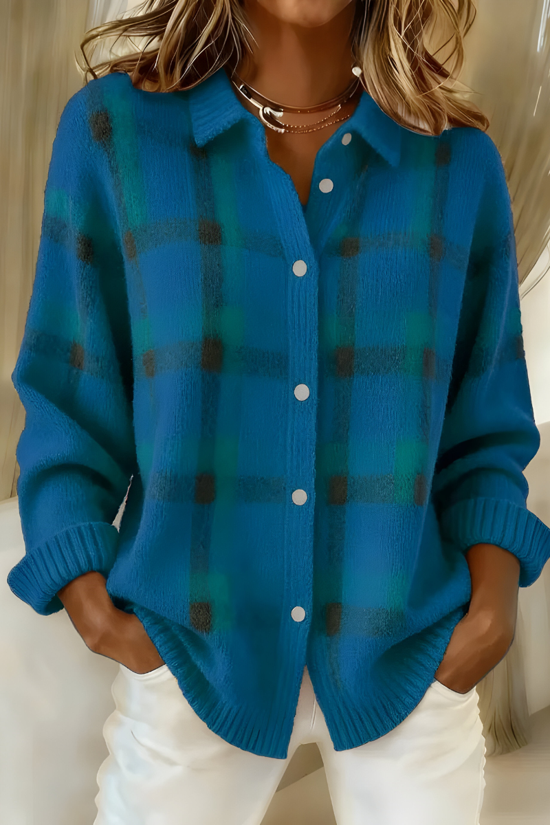 Beatrice | Checked Button Cardigan