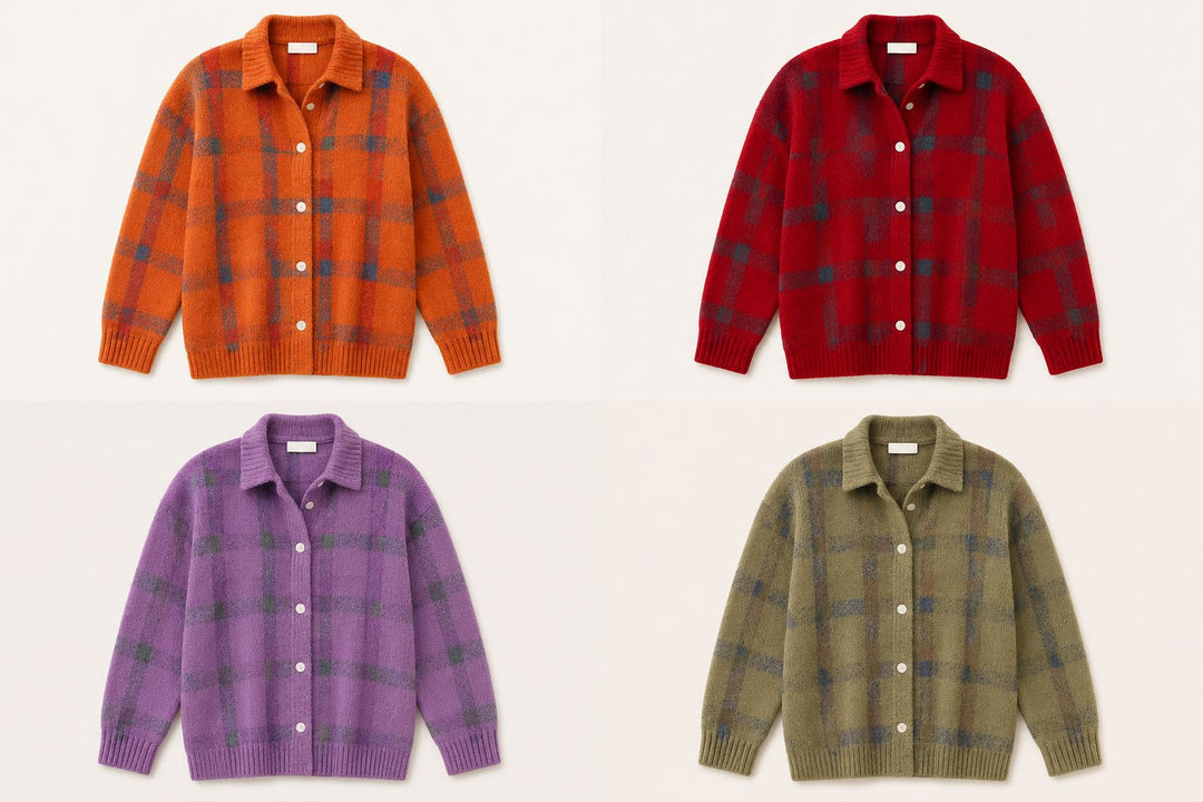 Beatrice | Checked Button Cardigan