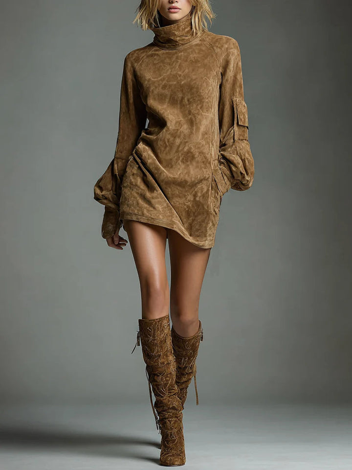Bibiane | Oversized Suede-Look Mini Dress