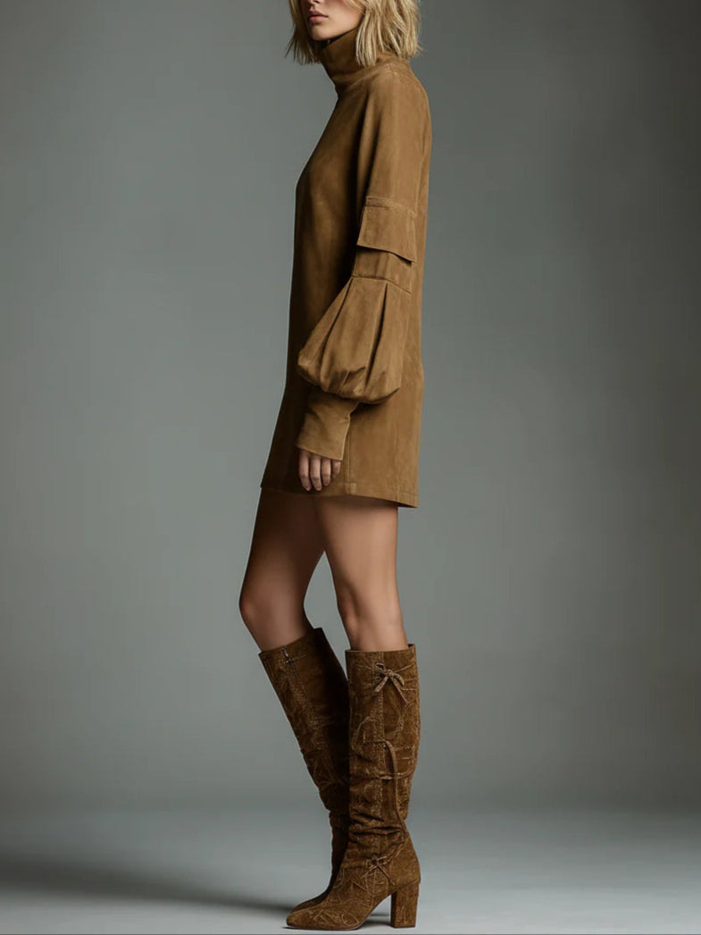 Bibiane | Oversized Suede-Look Mini Dress