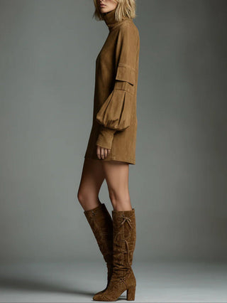 Bibiane | Oversized Suede-Look Mini Dress