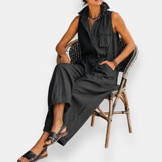 Carmela | Sleeveless Wide-Leg Jumpsuit