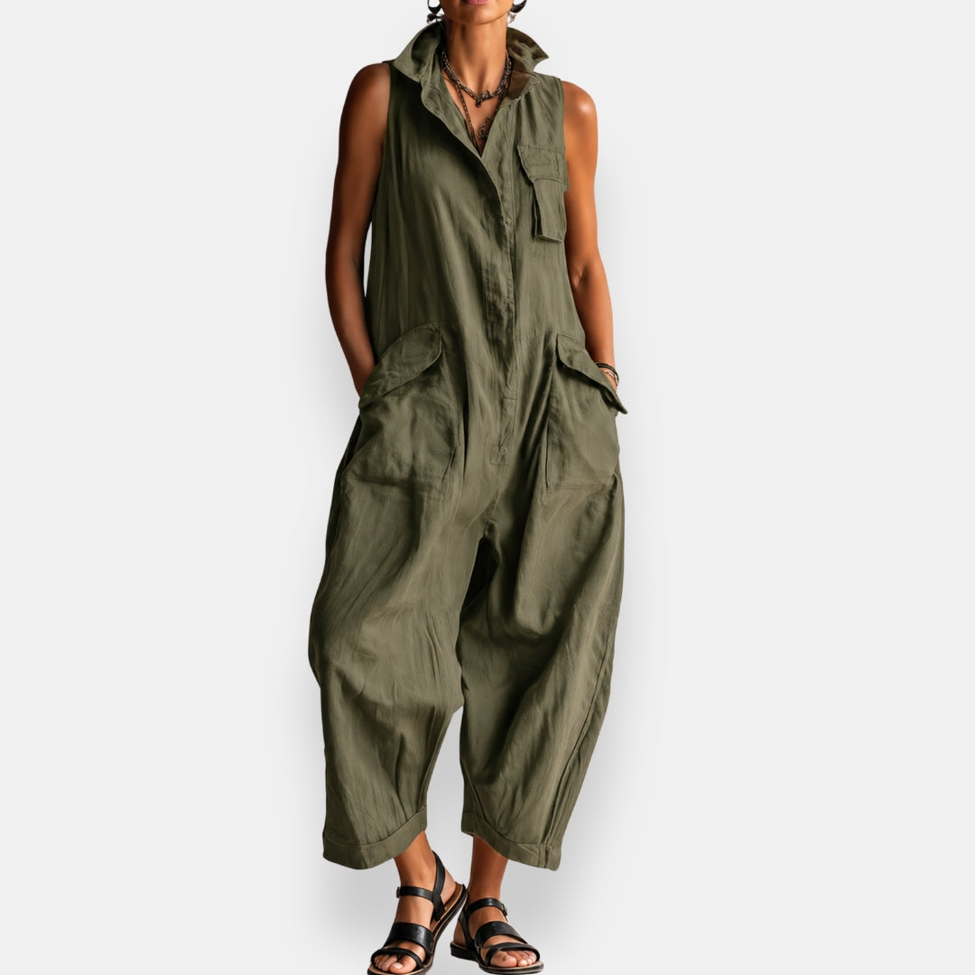 Carmela | Sleeveless Wide-Leg Jumpsuit