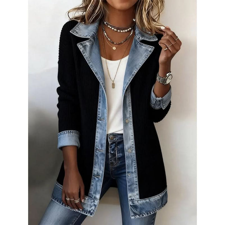 Colette | Denim-Trim Knit Jacket