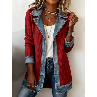 Colette | Denim-Trim Knit Jacket