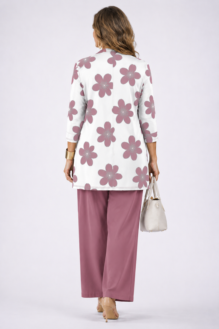 Christine | Dusky Pink Floral Three-Piece Set