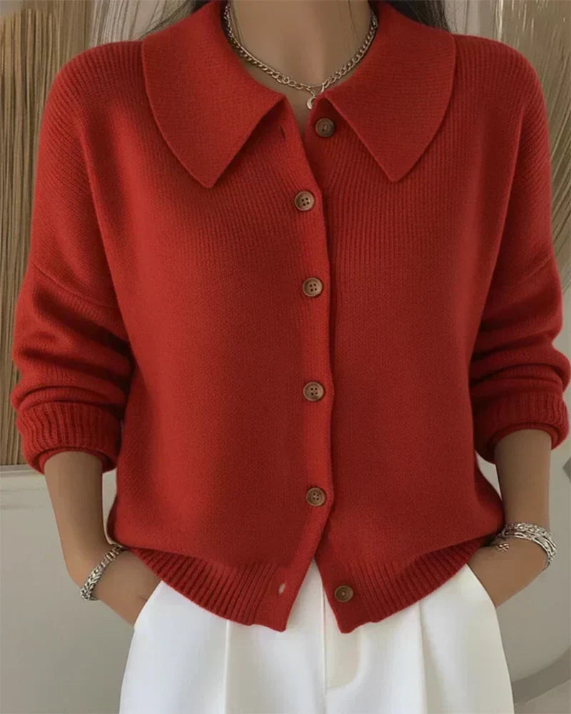 Clarissa | Button-Collar Cardigan