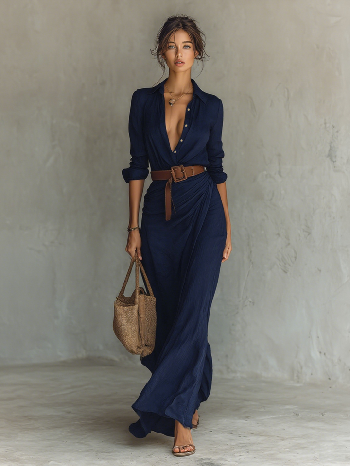 Clémence | Maxi Shirt Dress