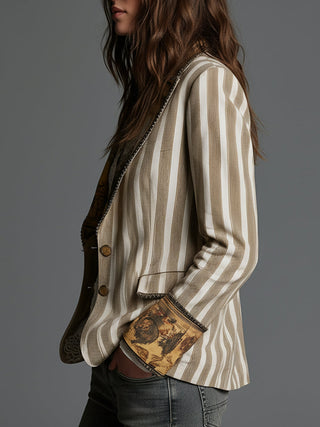 Clementine | Boho Striped Blazer