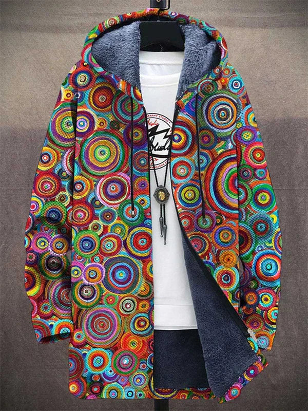 Colour Circles Hooded Cardigan