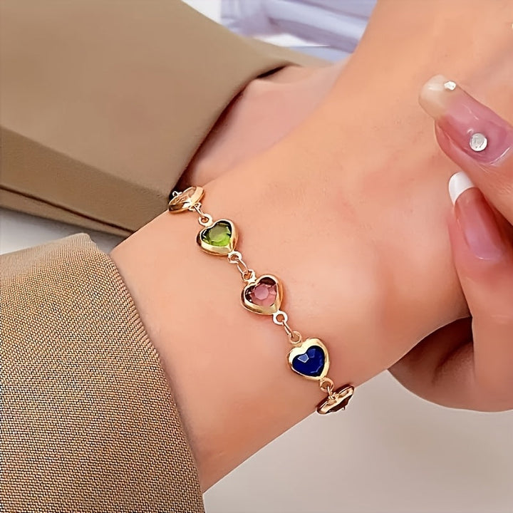Colourful Heart Charm Bracelet