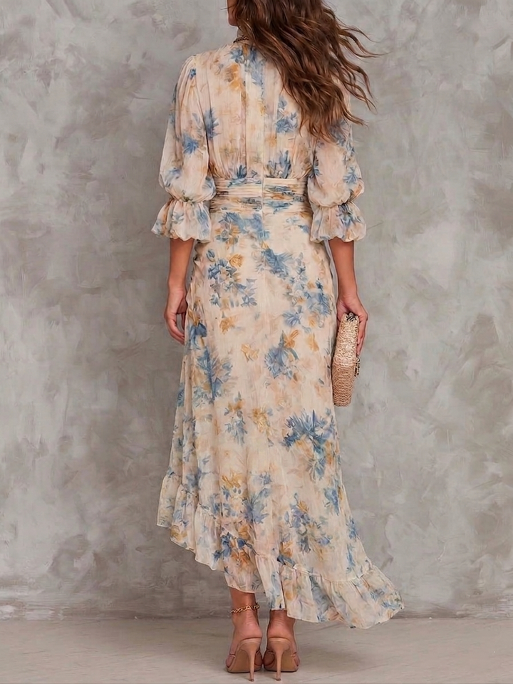 Cora | Painted Floral Maxi Dress
