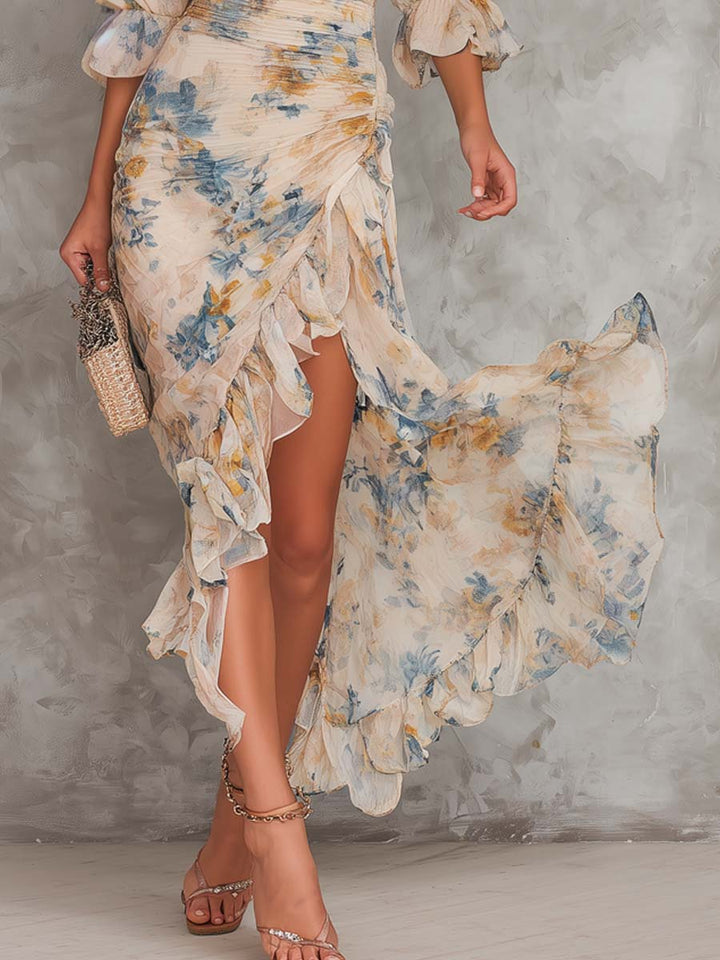 Cora | Painted Floral Maxi Dress