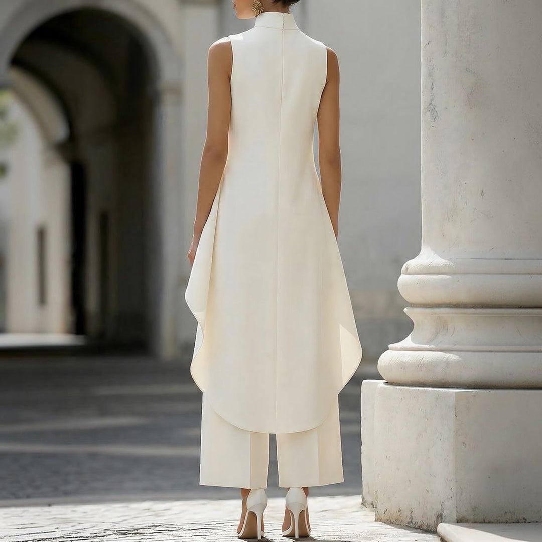 Coralie | Draped High-Neck Jumpsuit