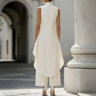 Coralie | Draped High-Neck Jumpsuit