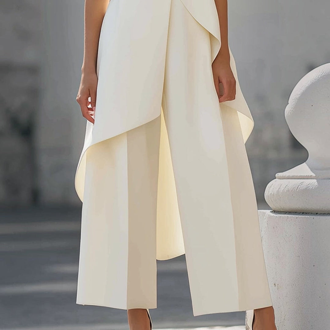 Coralie | Draped High-Neck Jumpsuit