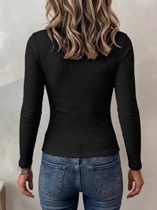 Cutout Ribbed Knit Top