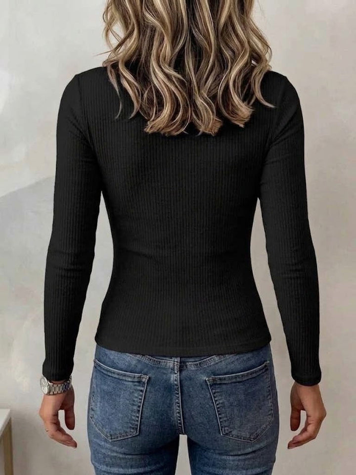 Cutout Ribbed Knit Top