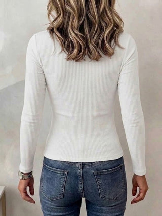 Cutout Ribbed Knit Top