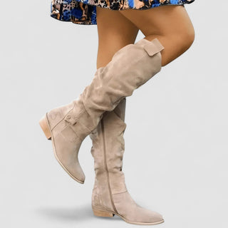Dahlia | Slouchy Knee-High Western Boots
