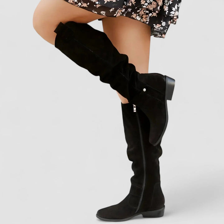 Dahlia | Slouchy Knee-High Western Boots