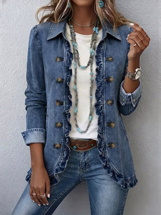 Daisy | Ruffled Denim Jacket