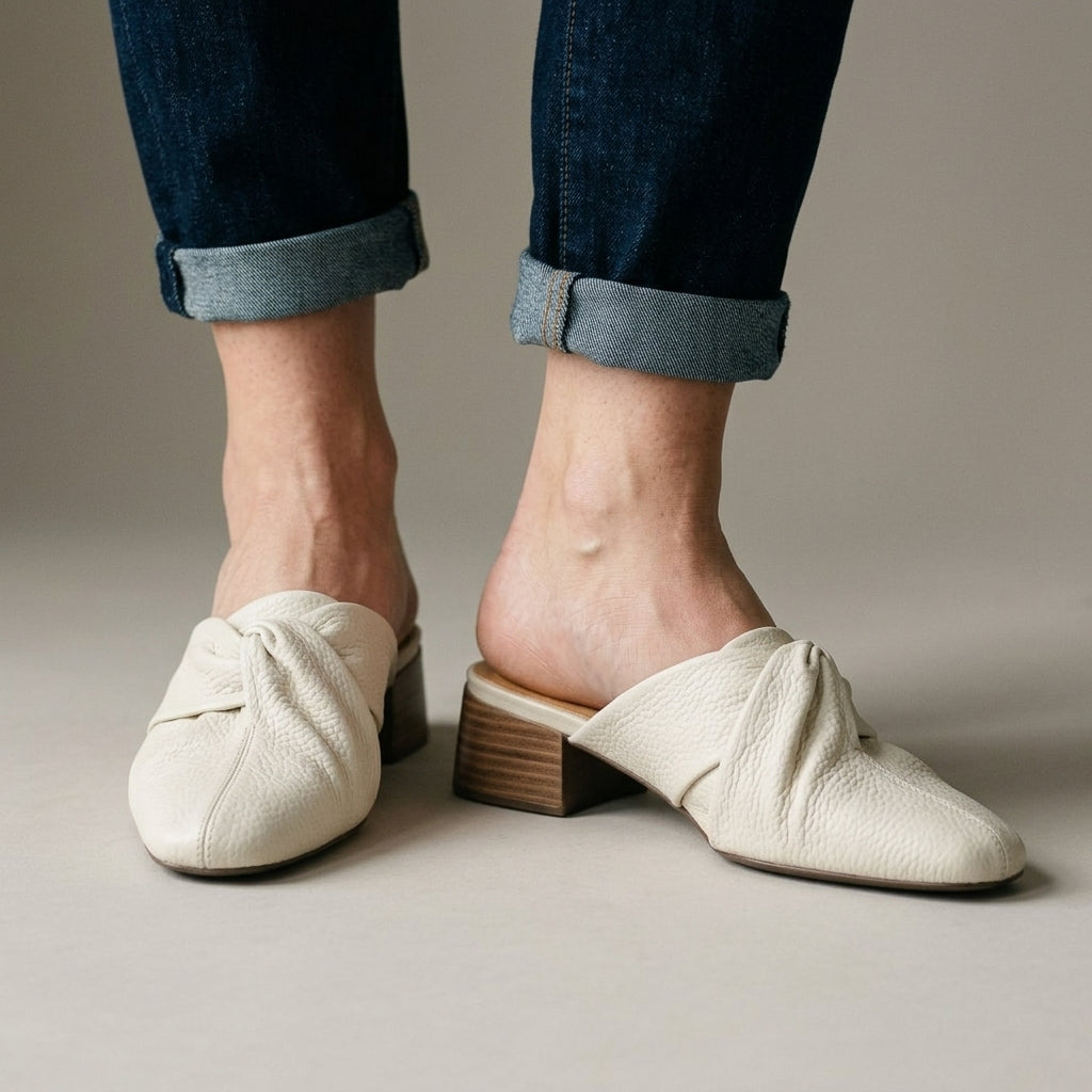Camilla Leather Twist Mule